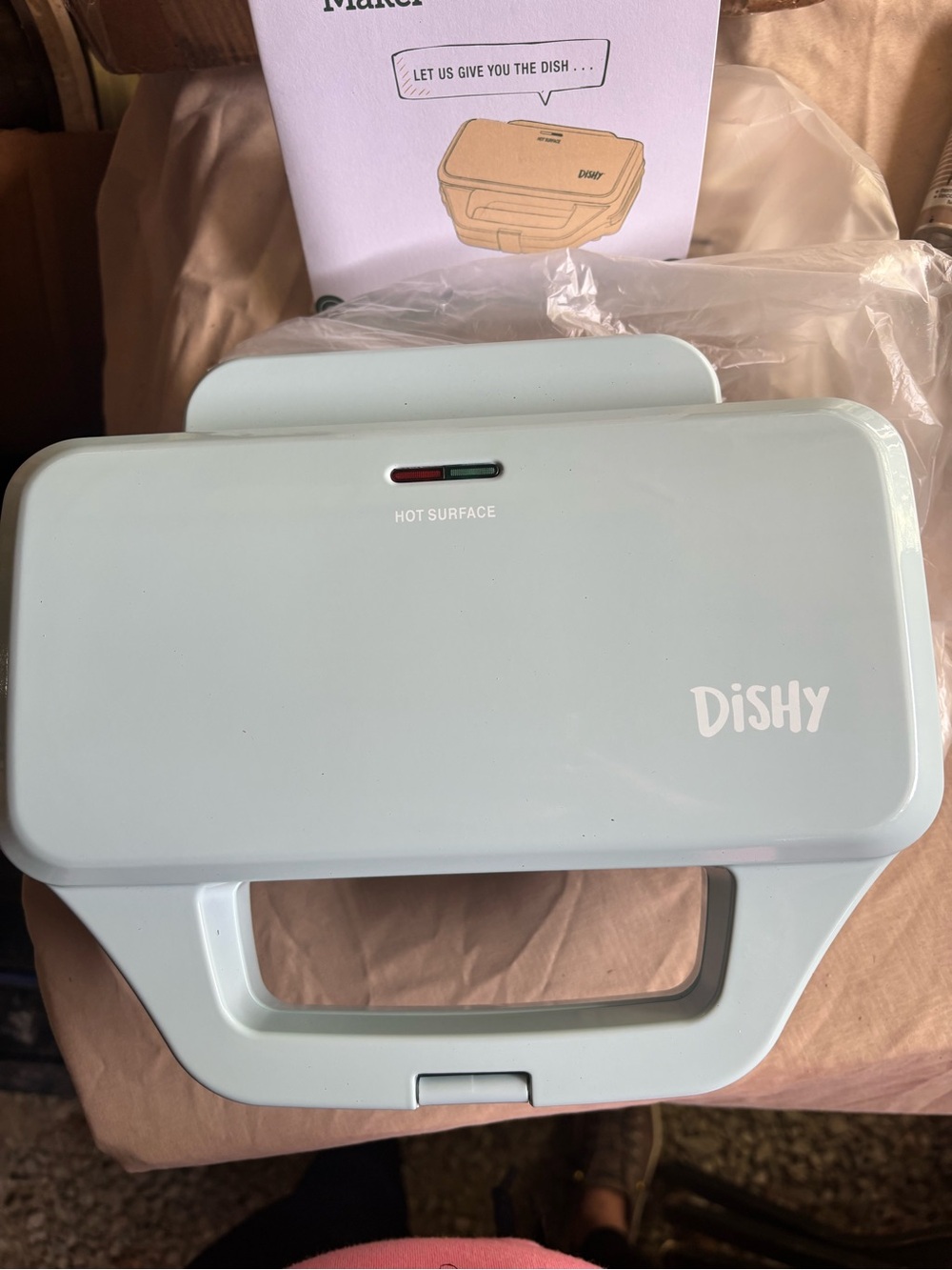Light Blue Sandwich Maker - Compact Electric Grill